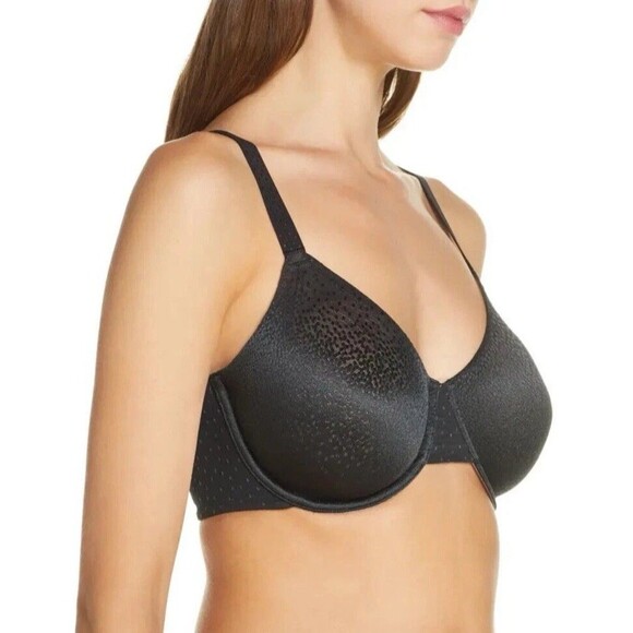 NEW WACOAL 855303 BACK APPEAL SMOOTHING UNDERWIRE BRA BLACK 44C - Picture 2 of 8